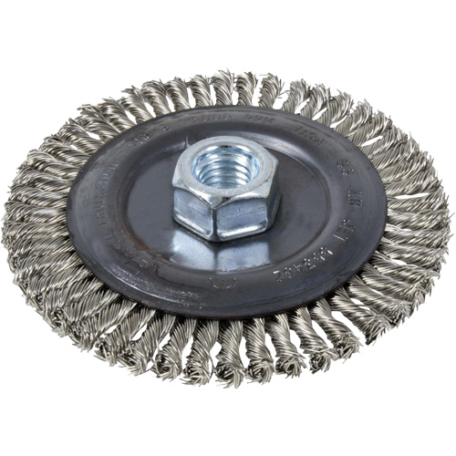 Stringer Bead Brush Wheel, 6" Dia., 0.022" Fill, 5/8"-11 Arbor Fastek