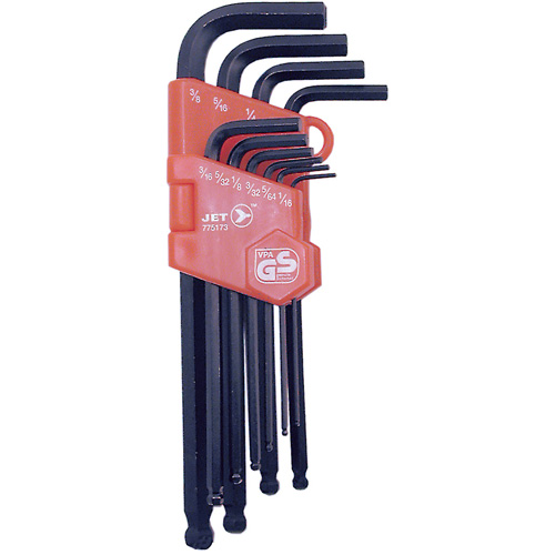 JBHK-10 Long Arm Hex Key Set, 10 Pcs., Imperial Fastek