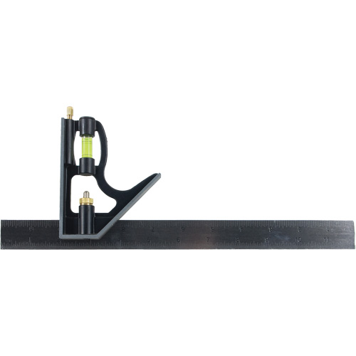 Combination Square, 12" L, Stainless Steel, Plain Fastek