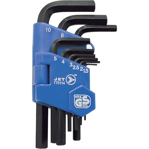 JHK-9M Short Arm Hex Key Set, 9 Pcs., Metric Fastek