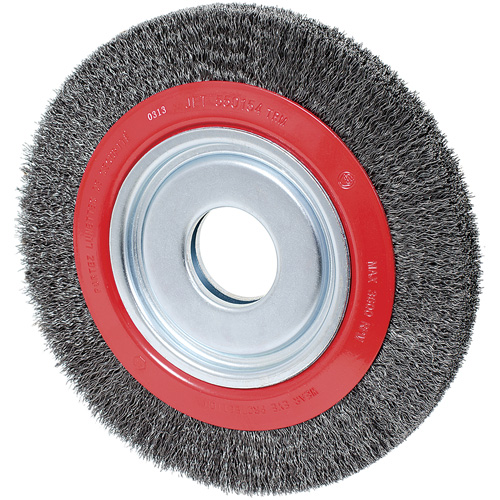 Crimped Wire Wheel, 10" Dia., 0.014" Fill, 2" Arbor Fastek