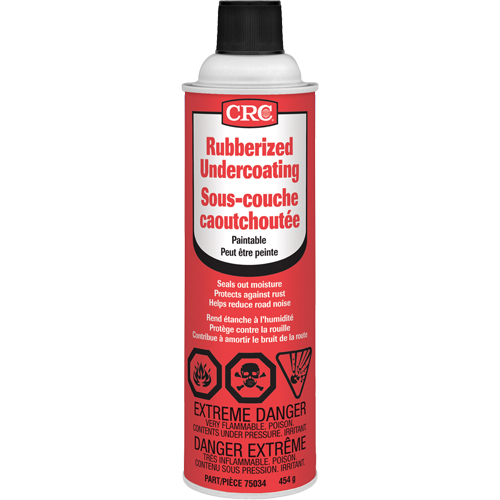 Rubberized Spray Undercoating, 16 oz./454 g/473 ml, Aerosol Can, Black Fastek