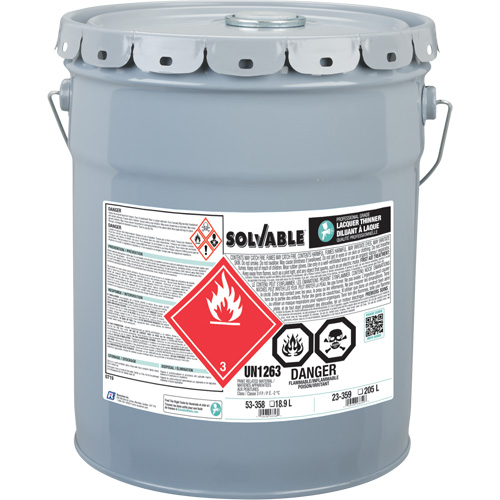 Professional Grade Lacquer Thinner, Pail, 18.9 L Fastek