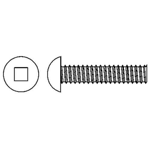 Vis m&eacute;caniques &agrave; t&ecirc;te ronde, #6-32 x 4" lo, Zingu&eacute; Fastek