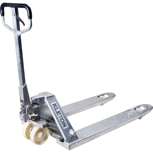 Manual Pallet Trucks, Galvanized, 42" L x 27" W, 5500 lbs. Capacity Fastek