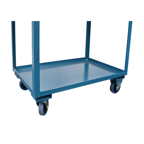 Chariots de service &agrave; bordure profonde, 2 Tiers, 24" la x 47" h x 36" p, Capacit&eacute; 1200 lb Fastek