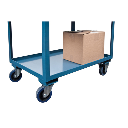 Chariots de service &agrave; bordure profonde, 2 Tiers, 24" la x 47" h x 36" p, Capacit&eacute; 1200 lb Fastek