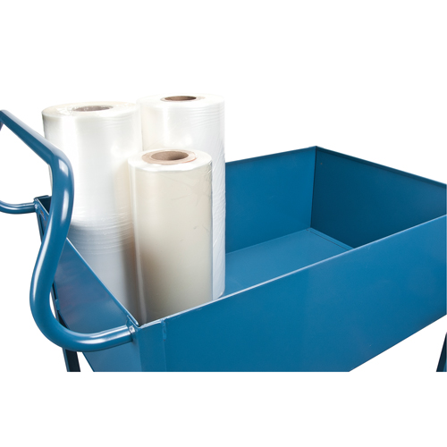 Chariots de service &agrave; bordure profonde, 2 Tiers, 24" la x 47" h x 36" p, Capacit&eacute; 1200 lb Fastek