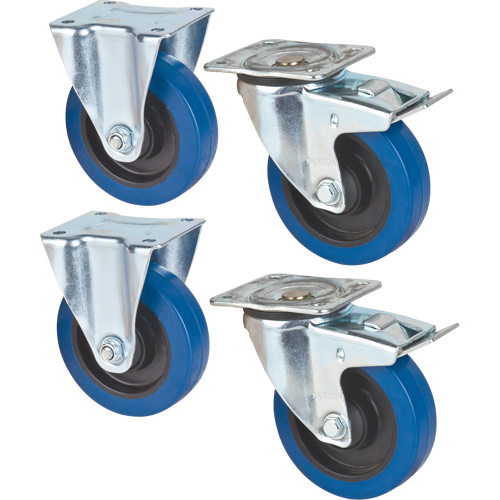 Support pour boîtes de carton - Jeu de roulettes en option Fastek