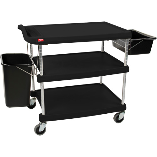 myCart Utility Cart, 3 Tiers, 20" x 35-1/2" x 30", 400 lbs. Capacity Fastek