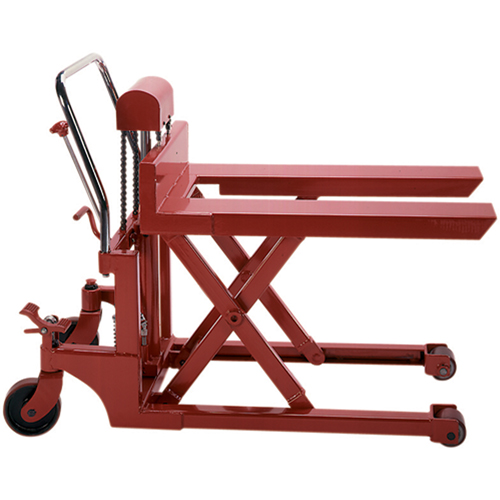 Scissor Pallet Lifter, 44" L x 27" W, Steel, 1100 lbs. Capacity Fastek