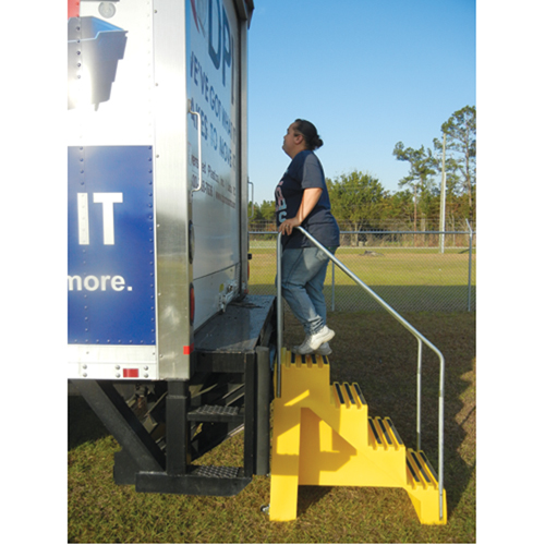 Industrial Step Stool, 4 Steps, 43" x 22-1/2" x 66" High Fastek