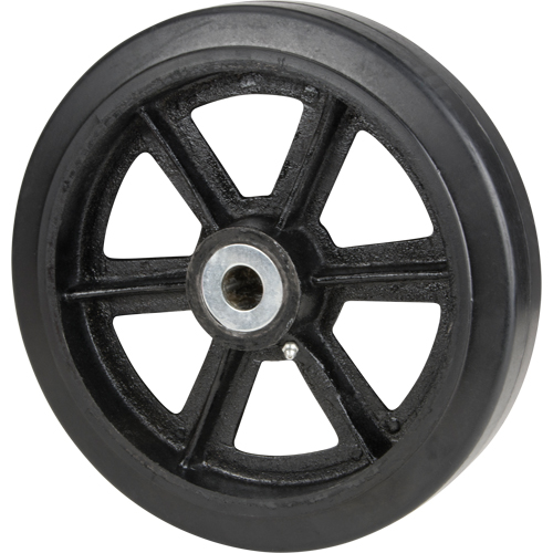 Mold-On Rubber Wheels, 8" (203.2 mm) Dia. x 2" (50.8 mm) W, 600 lbs. (272.155 kg.) Capacity Fastek