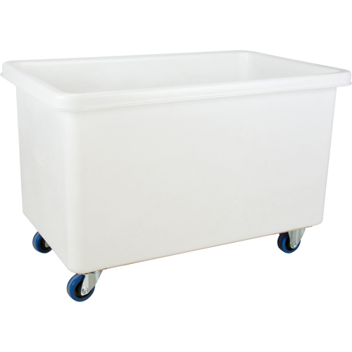 Straight Wall Box Truck, White Polyethylene, 46" L x 28" W x 31" H, 14 cu. ft. Volume, 600 lbs. Capacity Fastek