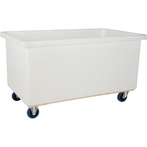Straight Wall Box Truck, White Polyethylene, 57" L x 34" W x 33" H, 22 cu. ft. Volume, 600 lbs. Capacity Fastek