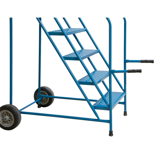 Trailer Access Rolling Ladder with Rails, 4 Steps, 22" Step Width, 37" Platform Height, Steel Fastek
