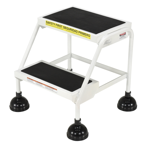 Stop-Step Ladders, 2 Steps, 16" Step Width, 18-9/16" Platform Height, Steel Fastek