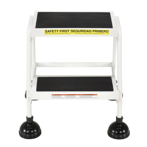Stop-Step Ladders, 2 Steps, 16" Step Width, 18-9/16" Platform Height, Steel Fastek