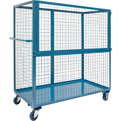 Wire Mesh Stock Truck, Steel, 24" x 55" x 48", 1200 lbs. Capacity Fastek