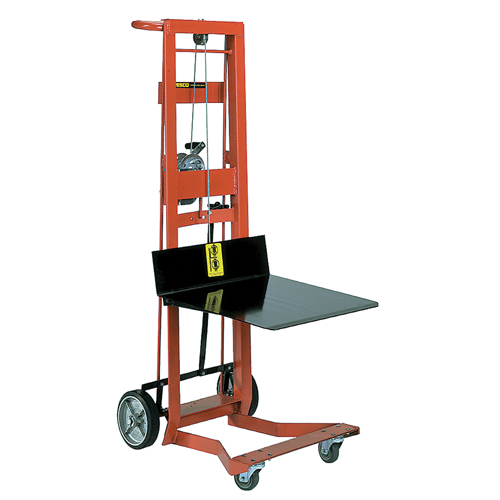 Platform Lift Stacker, Hand Winch Operated, 750 lbs. Capacity, 40" Max Lift Fastek