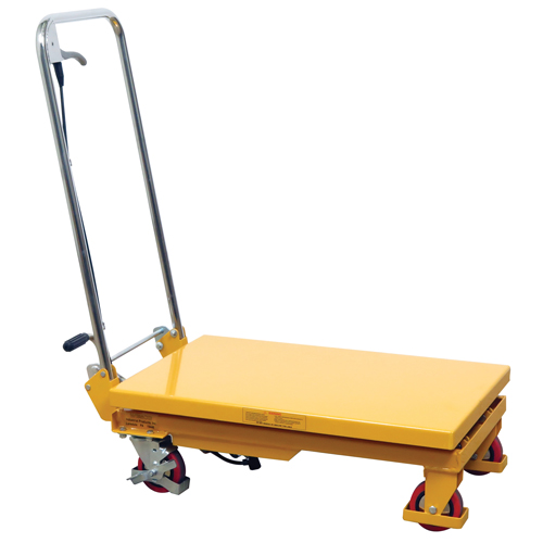 Hydraulic Scissor Lift Table, 17.75" L x 27.5" W/27-1/2" L x 17-3/4" W, Steel, 330 lbs. Capacity Fastek