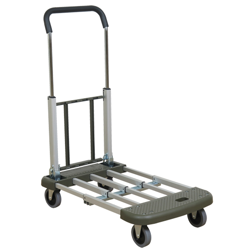 Telefolding Platform Truck, Aluminum, 330 lbs., 29-1/2" L x 17-1/2" W, 36-1/2" High Fastek