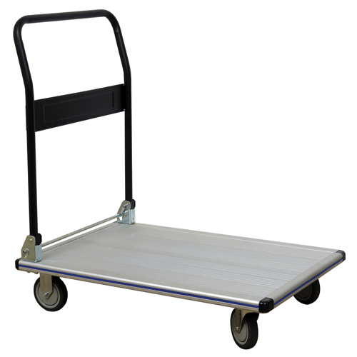 Folding Handle Platform Truck, Aluminum, 550 lbs., 35-1/2" L x 24" W, 35-1/2" High Fastek