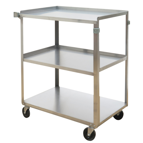 Shelf Carts, 3 Tiers, 17-5/8" W x 33" H x 27-1/8" D, 300 lbs. Capacity Fastek