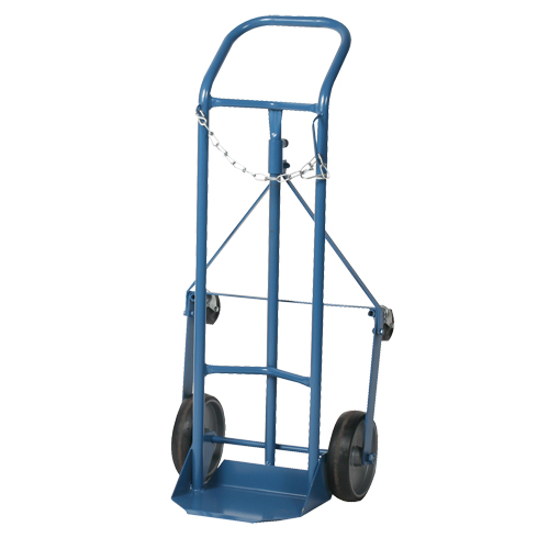 Professional Gas Cylinder Truck CC-1, Mold-on Rubber Wheels, 9" W x 7-1/4" L Base, 250 lbs. Fastek