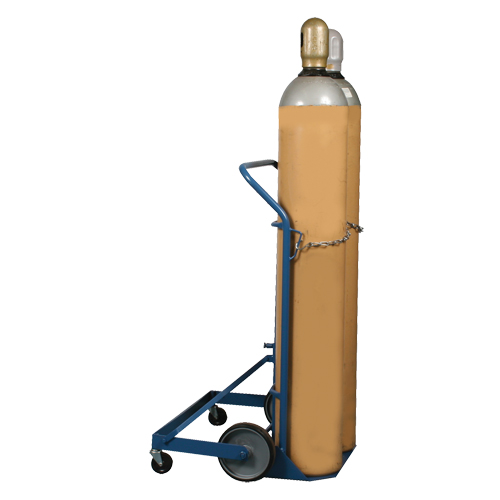 Chariot professionnel CC-2 pour deux bouteilles de gaz, Roues Caoutchouc moul&eacute;, Base de 16-7/8" la x 7-1/4" lo, 500 lb Fastek
