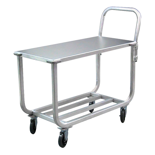 Aluminum Tubular Deck Cart, 700 lbs. Capacity, Aluminum, 19" W x 42" H x 46" D, Lip Down Fastek