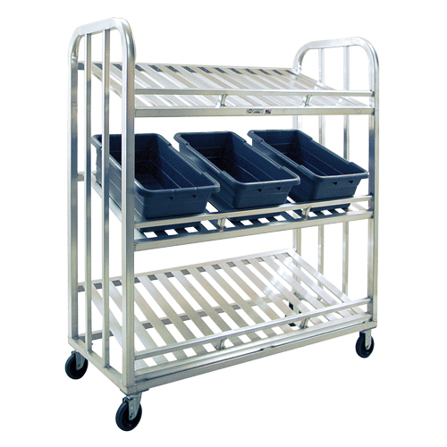 Chariot de pr&eacute;paration, 3 Tiers, 59" la x 67-1/2" h x 26" p, Capacit&eacute; 1000 lb Fastek