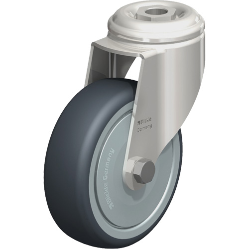 Stainless Steel Thermoplastic Elastomer Caster, Swivel, 4" (102 mm) Dia., 240 lbs. (108 kg.) Capacity Fastek