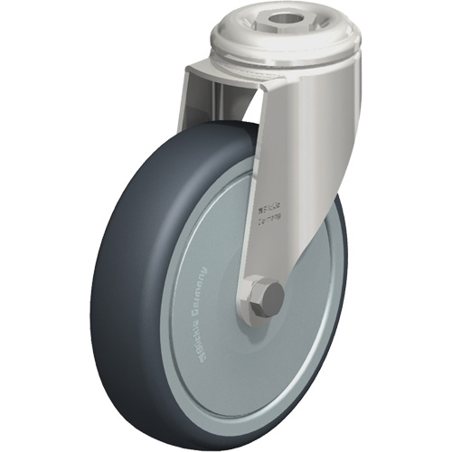 Stainless Steel Thermoplastic Elastomer Caster, Swivel, 5" (127 mm) Dia., 265 lbs. (120 kg.) Capacity Fastek