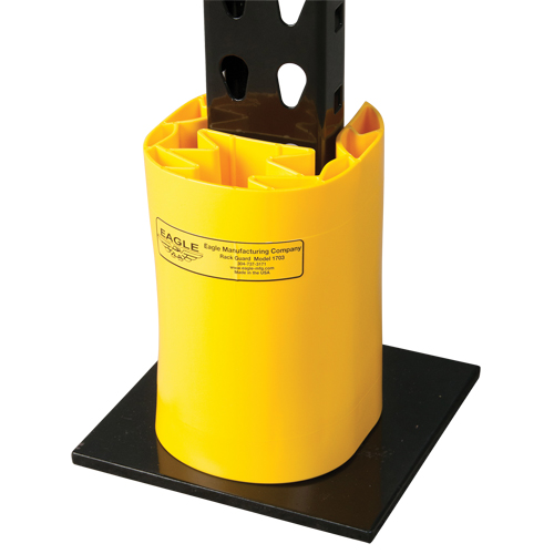 Butoir en poly pour rayonnage, 5" la x 6" lo x 8" h, Jaune Fastek