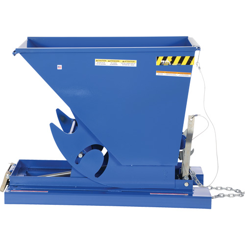 Self-Dumping Hopper, Steel, 1/3 cu.yd., Blue Fastek