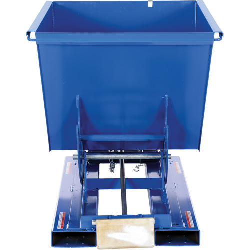 Self-Dumping Hopper, Steel, 1/2 cu.yd., Blue Fastek