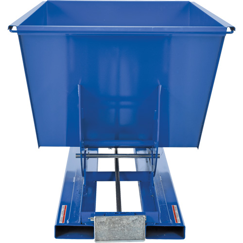 Self-Dumping Hopper, Steel, 1 cu.yd., Blue Fastek