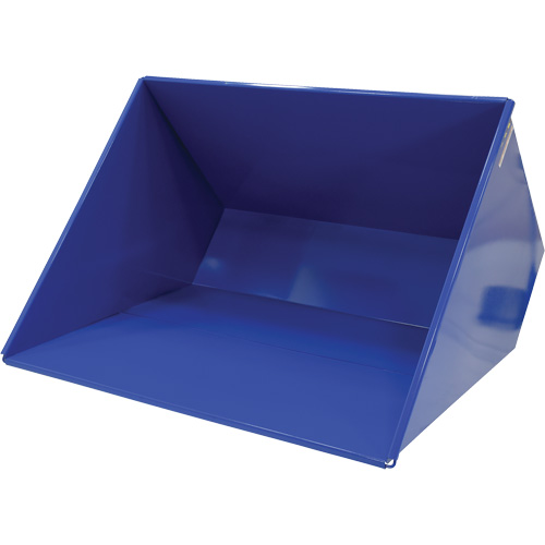 Self-Dumping Hopper, Steel, 3 cu.yd., Blue Fastek