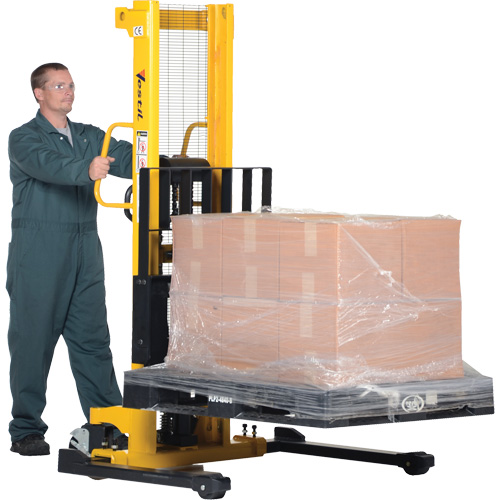 Gerbeur hydraulique manuel, Fonctionnement Pompe manuelle, Capacit&eacute; 2000 lb, Lev&eacute;e max 35" Fastek