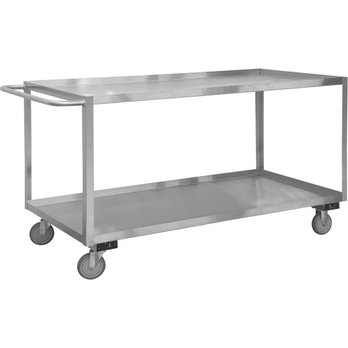 Chariot avec tablettes de calibre industriel, 2 Tiers, 18-1/8" la x 42" h x 35" p, Capacit&eacute; 1200 lb Fastek