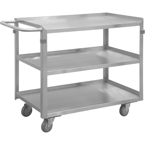 Chariot avec tablettes de calibre industriel, 3 Tiers, 22-1/2" la x 34" h x 42-7/16" p, Capacit&eacute; 600 lb Fastek