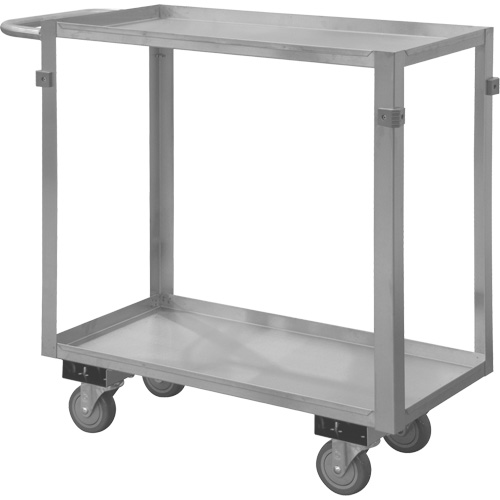 Chariot avec tablettes de calibre industriel, 2 Tiers, 22-1/2" la x 34" h x 42-7/16" p, Capacit&eacute; 600 lb Fastek