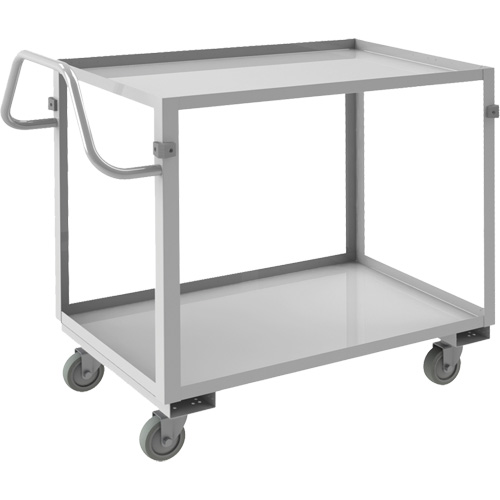 Chariot avec tablettes de calibre industriel, 2 Tiers, 22-1/2" la x 36-1/2" h x 42-7/16" p, Capacit&eacute; 600 lb Fastek