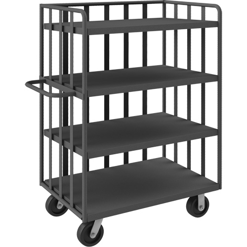 Open Portable Shelf Cart, 4 Tiers, 31-1/8" W x 57-1/2" H x 56-1/8" D, 3600 lbs. Capacity Fastek
