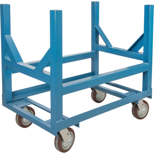 Pipe & Bar Cradle Truck, 48" L x 24" W x 34" H, 2500 lbs. Capacity, Polyurethane Wheels Fastek