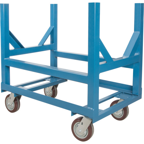 Pipe & Bar Cradle Truck, 48" L x 24" W x 34" H, 2500 lbs. Capacity, Polyurethane Wheels Fastek