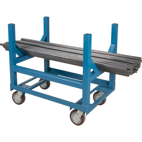 Pipe & Bar Cradle Truck, 48" L x 24" W x 34" H, 2500 lbs. Capacity, Polyurethane Wheels Fastek