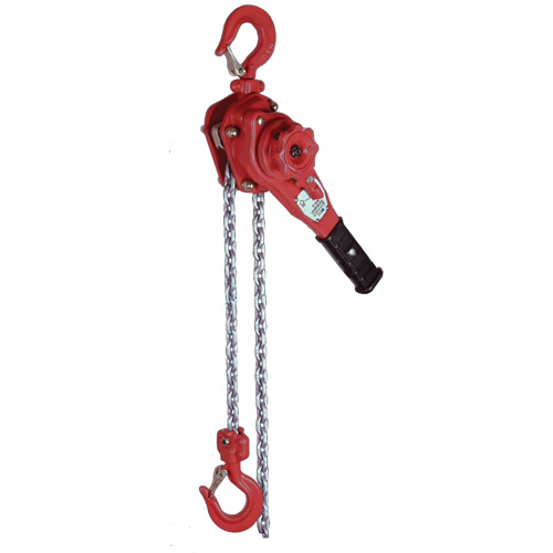 VQ Series Super Light Lever Hoist, 10' Lift, 2300 lbs. (1.6 tons) Capacity, Zinc Chain Fastek