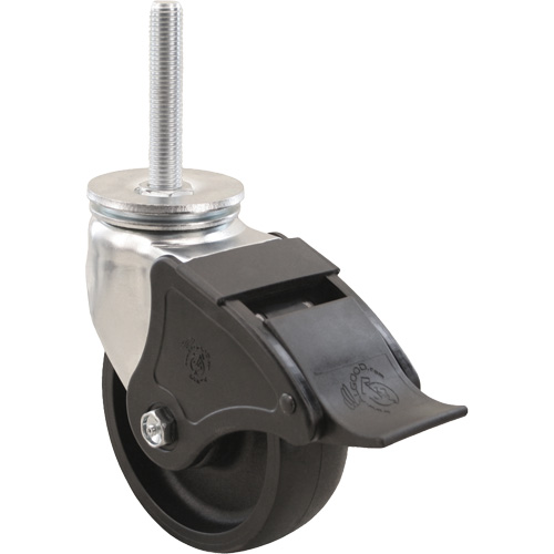 Emaxx RollX Wow Caster, Swivel with Brake, 4" (101.6 mm) Dia., 1200 lbs. (544.3 kg.) Capacity Fastek